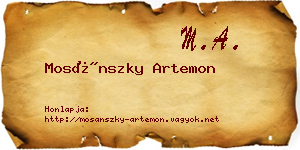 Mosánszky Artemon névjegykártya